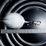 12 pcs Fluffy Faux Fox Tail Key Chain Pompon Key Holder Fur Pendant