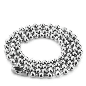 12 Pcs 24 Inch Stainless Steel Ball Chain 2.4mm for Army Dog Tag