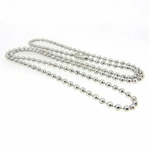 12 Pcs 24 Inch Stainless Steel Ball Chain 2.4mm for Army Dog Tag