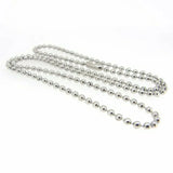 12 Pcs 24 Inch Stainless Steel Ball Chain 2.4mm for Army Dog Tag