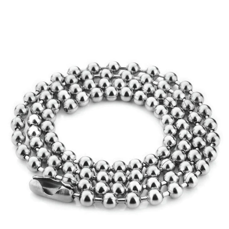 12 Pcs 24 Inch Stainless Steel Ball Chain 2.4mm for Army Dog Tag