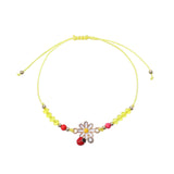 Acrylic Flower Charm Bracelet Ladybug Insect Anklet Gift