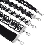 12-Piece Choker Necklace Set with Geometric Pendants