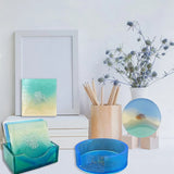 12-Piece Coaster Resin Molds Set with Storage Box for Epoxy Resin DIY Art Craft