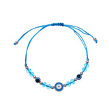12 Colorful Crystal Evil Eye Beaded Charms Bracelets for Women