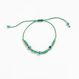 Colorful Evil Eye Beaded Bracelet Hand Braided Rope Good Luck Amulet Bracelet