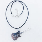 Electric Guitar Necklace Stainless Steel Pendant Men Boys Rock Roll Music