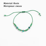 Evil Eye Bracelet Adjustable Rope Crystal Friendship Gift
