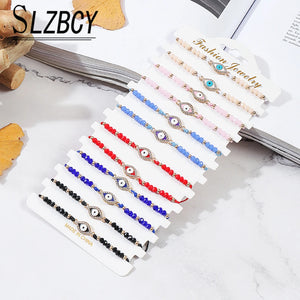 12-Piece Evil Eye Bracelet Set Luck Charm Bracelet for Women