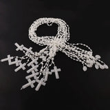 12 Pcs Glow in Dark Plastic Rosary Beads Multicolor Religious Necklace