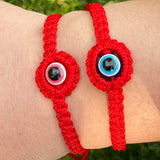 12 Pcs Flower Shape Red Rope Bracelets for Exorcism Protection