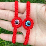 12 Pcs Flower Shape Red Rope Bracelets for Exorcism Protection