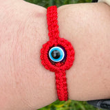 12 Pcs Flower Shape Red Rope Bracelets for Exorcism Protection