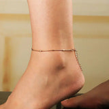 12 Pcs Anklet Bracelets Charm Style Beads Chain Beach Sandals Anklet