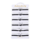 12 Pcs Yin Yang Couple Bracelets Waterproof Cord Relationship Bracele