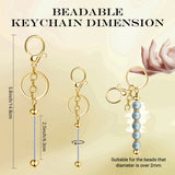 12 Metal Beadable Keychain Bars Blanks for DIY Crafts