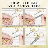 12 Metal Beadable Keychain Bars Blanks for DIY Crafts