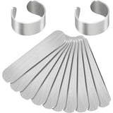 12 Pcs Aluminum Ring Blanks 0.47X2.24 Inch for DIY Jewelry Making