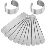 12 Pcs Aluminum Rings Blanks 0.47X2.24 Inch for DIY Jewelry Making