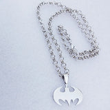 12 pcs Bat Necklace Stainless Steel Pendant Hero Dream Jewelry