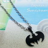 12 pcs Bat Necklace Stainless Steel Pendant Hero Dream Jewelry