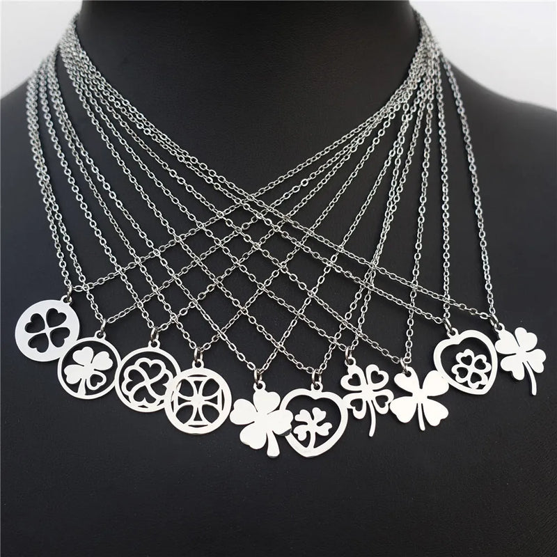 Tree of Life Necklace Set - Stainless Steel Pendant Charm Choker Jewelry