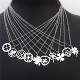 Tree of Life Necklace Set - Stainless Steel Pendant Charm Choker Jewelry
