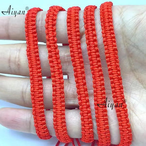 12 Red Knotted Braid Friendship Bracelets Men Women Gift