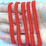 12 Red Knotted Braid Friendship Bracelets Men Women Gift