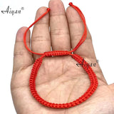 12 Red Knotted Braid Friendship Bracelets Men Women Gift