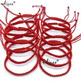 12 Red Knotted Braid Friendship Bracelets Men Women Gift