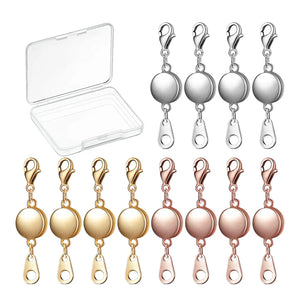 12 Round Magnetic Jewelry Clasps for Necklace Bracelet Making