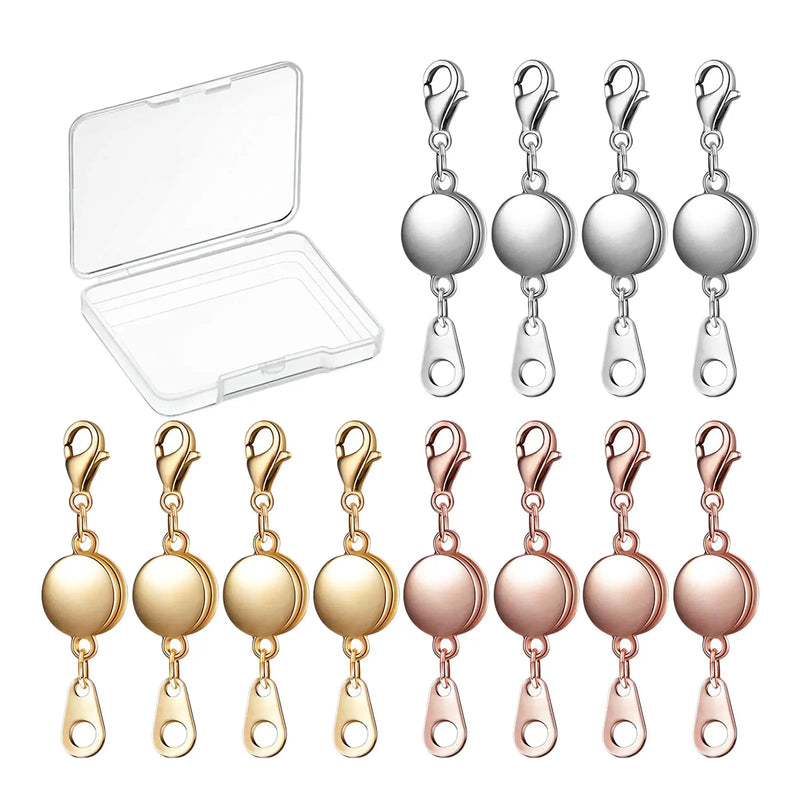 12 Round Magnetic Jewelry Clasps for Necklace Bracelet Making