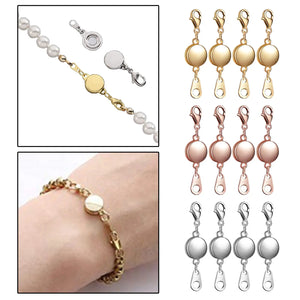 12 Round Magnetic Jewelry Clasps for Necklace Bracelet Making