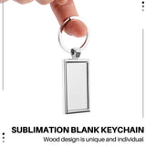 12-Piece Sublimation Blank Keychain Metal Heat Keychain for Supplies
