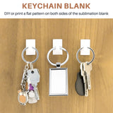 12-Piece Sublimation Blank Keychain Metal Heat Keychain for Supplies