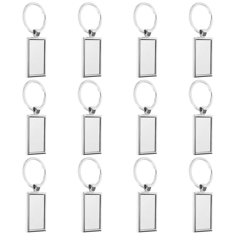 12-Piece Sublimation Blank Keychain Metal Heat Keychain for Supplies