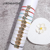 12Pcs Tortoise Elephant Charms Bracelet Rope Chain Animal Bracelets Gift