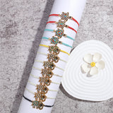 12Pcs Tortoise Elephant Charms Bracelet Rope Chain Animal Bracelets Gift