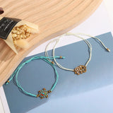 12Pcs Tortoise Elephant Charms Bracelet Rope Chain Animal Bracelets Gift
