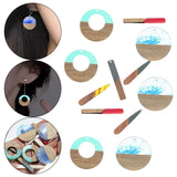 12 Wood Geometric Pendants Mix Shape DIY Earrings Necklace Findings