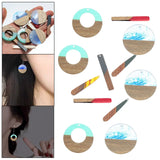 12 Wood Geometric Pendants Mix Shape DIY Earrings Necklace Findings