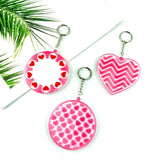 12 pcs Valentine Keychain Moulds Silicone Clay Molds DIY Gift Lover