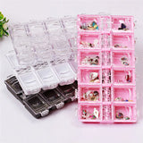 Adjustable Plastic Storage Box Case Organizer for Beads Earring Jewelry