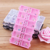 Adjustable Plastic Storage Box Case Organizer for Beads Earring Jewelry
