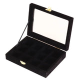 Vintage Velvet Jewelry Storage Box Case Container Organizer Holder