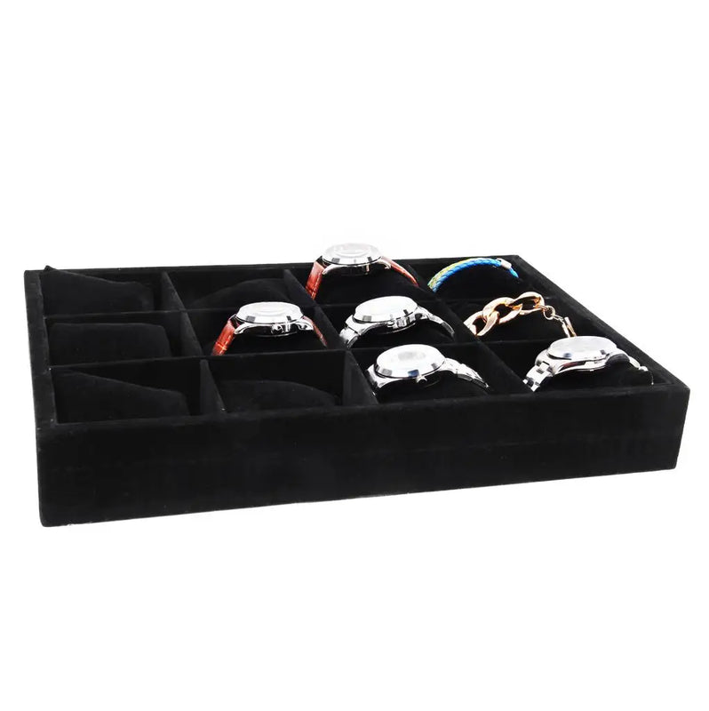 12 Slots Watch Jewelry Display Case Bracelet Bangle Organizer