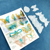 12 Styles Butterfly Earrings Crystal Epoxy Resin Mold Set