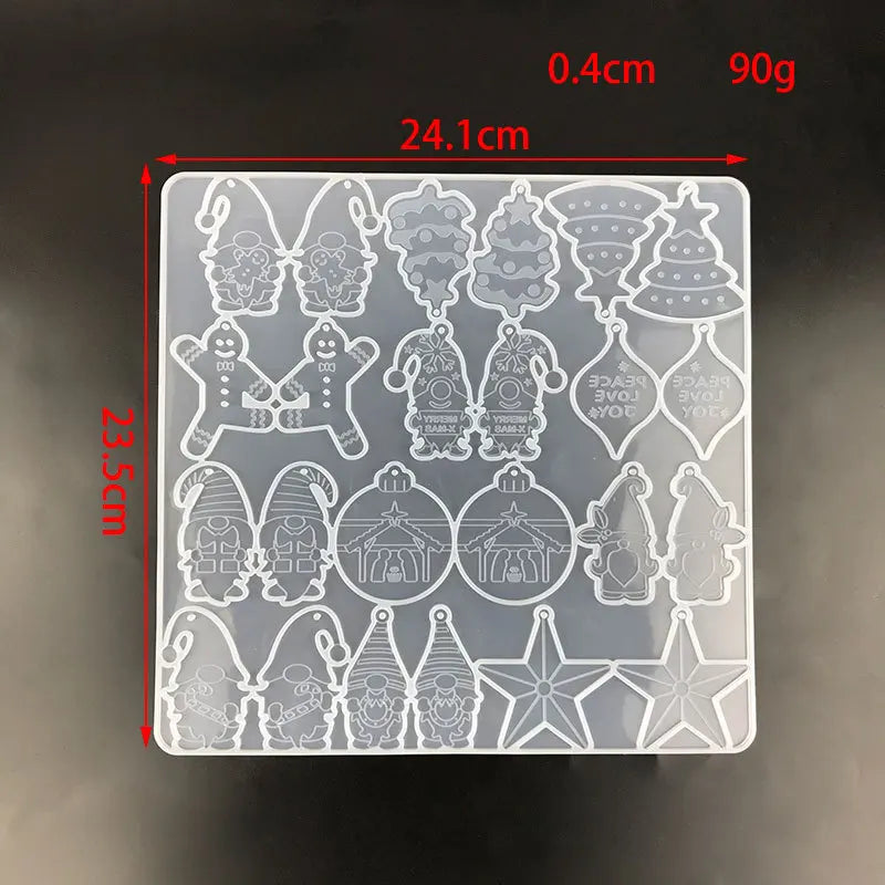 Christmas Jewelry Silicone Mold Set for DIY Resin Casting