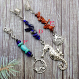 12 Styles Natural Stone Hair Dreadlock Beads Loc Jewelry Pins Clips Beard Rings